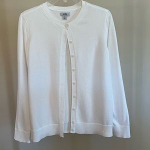 Croft & Barrow, white cardigan, size medium